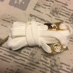 White MK laces